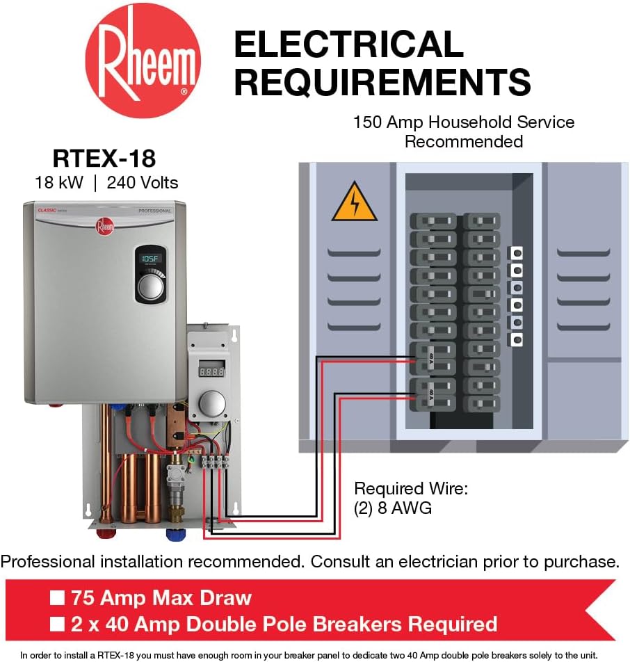 Rheem Rtex 18 Rheem Tankless Water Heater Sizing Rheem Rtex Rheem