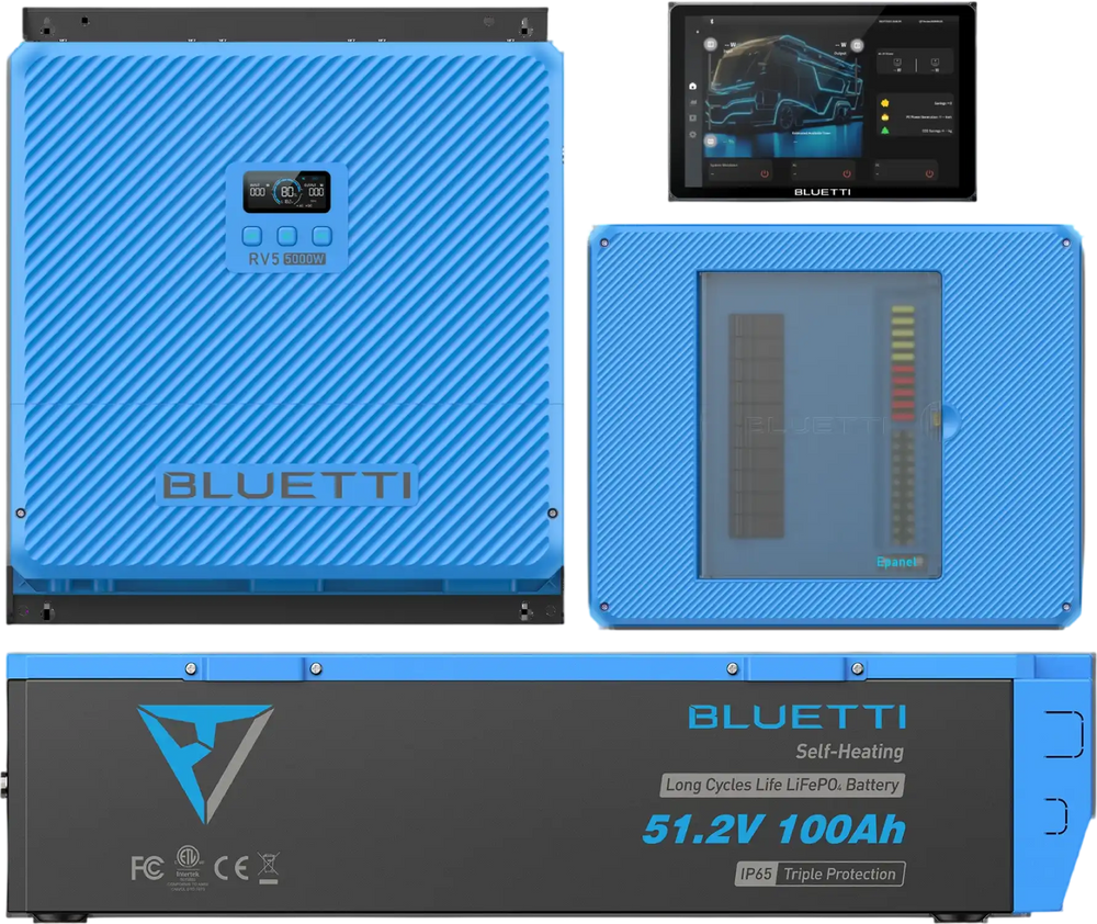 Epanel Bluetti RV5 + B4810 + Epanel + Epad Power Bundle 5000W 48V Energy Syst ...