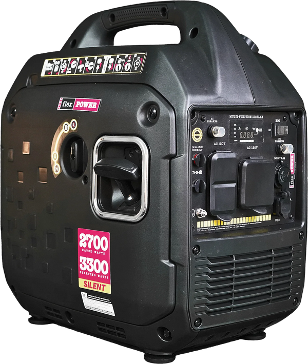RVMP Flex Power 3300i Inverter Generator 2700W/3300W Low THD RV and Pa ...