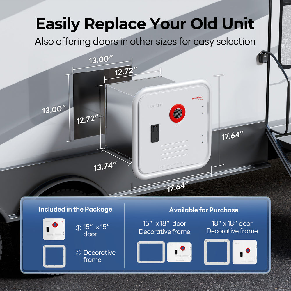 Fogatti InstaShower 8 Pro RV Tankless Water Heater 55,000 BTU 2.9 GPM New