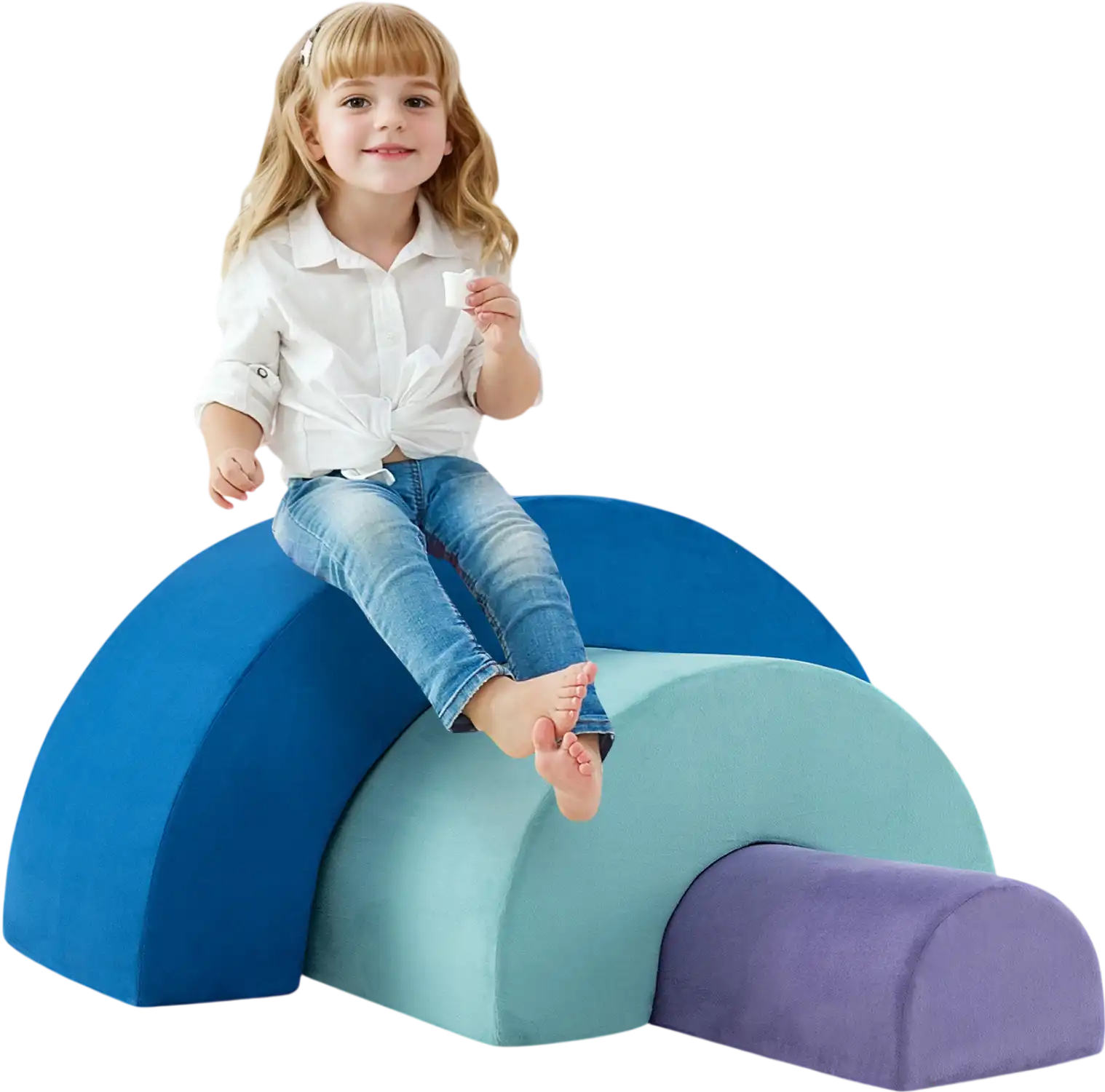 Costway Rainbow Arc Climber Foam Climbing Blocks Playset 684193725 New
