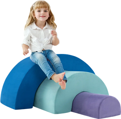 Costway Rainbow Arc Climber Foam Climbing Blocks Playset 684193725 New