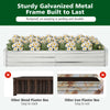 Metal galvanized raised garden bed, 6 x 3 ft, durable and weatherproof, ideal for growing vegetables and flowers.