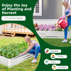 Metal galvanized raised garden bed, 6 x 3 ft, ideal for vegetables, flowers, and herbs with an open-ended base for.