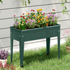 Raised Garden Bed Elevated Metal Gardening Box with Legs-Green - Gallery View 1 of 10