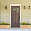 Folding wooden raised garden bed with removable bottom, ideal for growing herbs, fruits, and flowers on patios or decks.