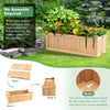 Folding wooden raised garden bed with removable bottom, ideal for herbs, fruits, and flowers in any outdoor space.