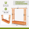 Raised garden bed with arch trellis and hanging roof, crafted from fir wood, ideal for climbing plants and outdoor.