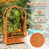 Raised garden bed with arched trellis, crafted from sturdy fir wood, ideal for climbing plants and decorative displays.