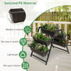 3-tier vertical raised garden bed with 5 plant boxes, made of weather-resistant PE material for space-saving gardening.