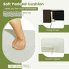 Single rattan porch swing with white soft padded cushion, fixing straps, and smooth zipper for easy cleaning outdoors.