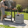 Rattan Propane Tank Cover Patio Hideaway Tank Side Table-Gray - Gallery View 1 of 10