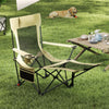 Reclining Camping Chair with Removable Footrest and Adjustable Backrest-Green - Gallery View 1 of 11