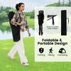 Reclining camping chair with removable footrest, adjustable backrest, and portable design for hiking, fishing, and.