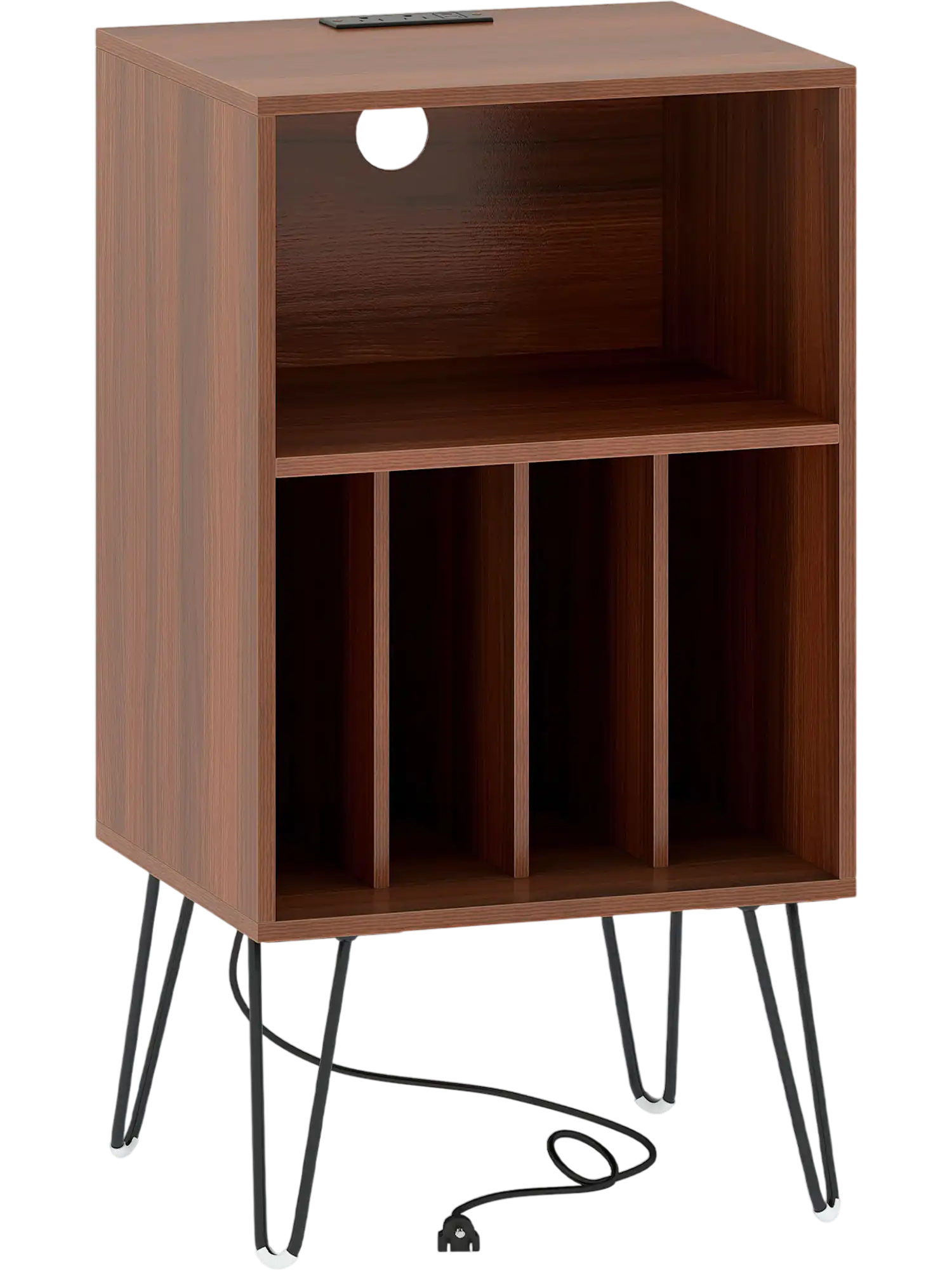 Costway Record Player Stand Charging Station Side Table 28613574 New