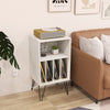 Record Player Stand with Charging Station for Living Room Bedroom-White - Gallery View 1 of 11