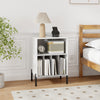Record Player Stand with Record Storage Shelf and Charging Station-White - Gallery View 1 of 10