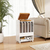 Record Rolling Turntable Player Stand with Drawer-White - Gallery View 1 of 10
