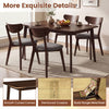 Rectangle dining table in walnut finish with smooth curved corners and sturdy construction, seats 4-6 people.