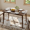 Rectangular kitchen table made of rubber wood, comfortably seating up to 4 people, ideal for dining and social gatherings.