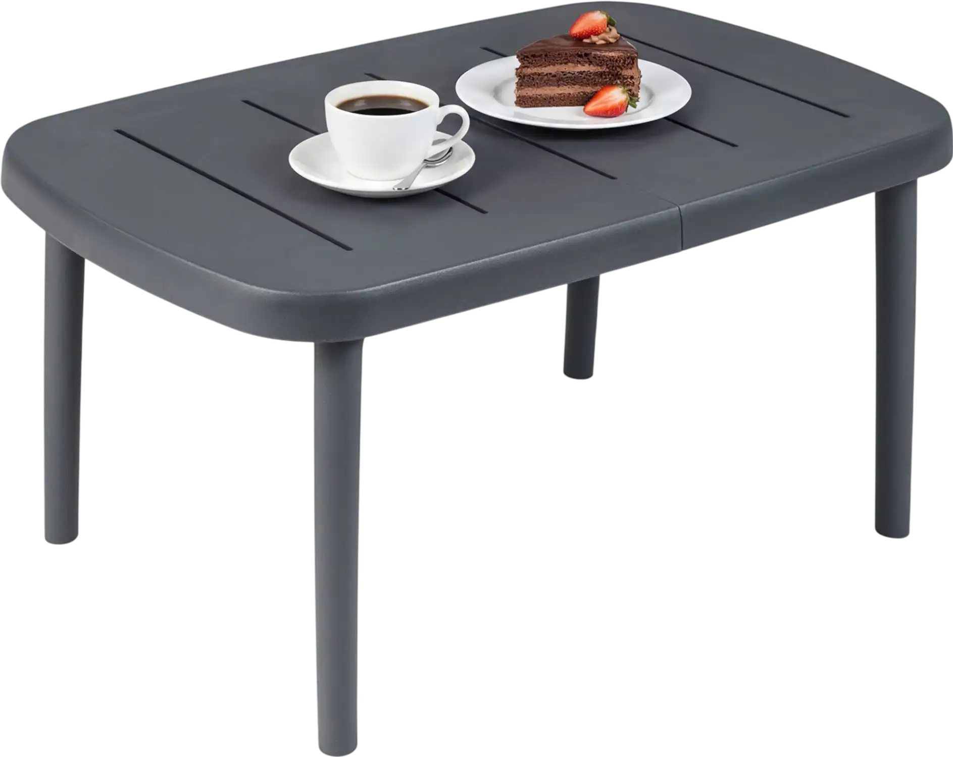 Costway Rectangular Patio Storage Side Coffee Table Poolside 30553163 New