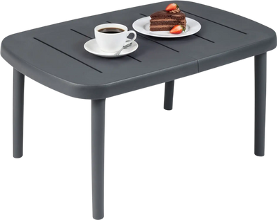 Costway Rectangular Patio Storage Side Coffee Table Poolside 30553163 New