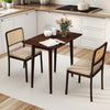 Rectangular Wooden Dining Table for 2-4 34 Inch Farmhouse Solid Wood Kitchen Table-Walnut - Gallery View 1 of 9