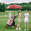 Folding 3 Wheels Golf Push Cart with Bag Scoreboard Adjustable Handle-Red - Gallery View 1 of 9