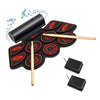 Electronic drum set with 2 built-in stereo speakers, featuring 9 rhythms and recording function for kids' entertainment.