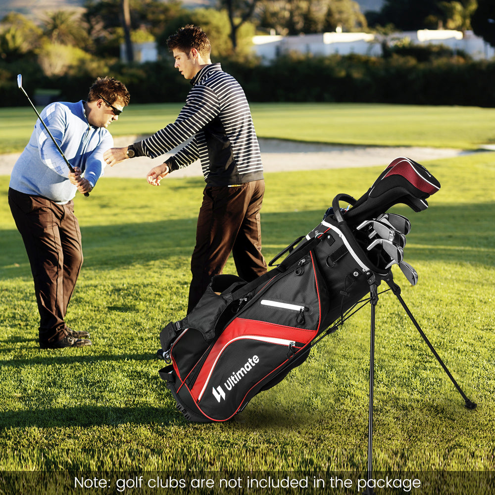 Lightweight Golf Stand Bag with 14 Way Top Dividers and 6 Pockets-Red - Gallery View 1 of 10