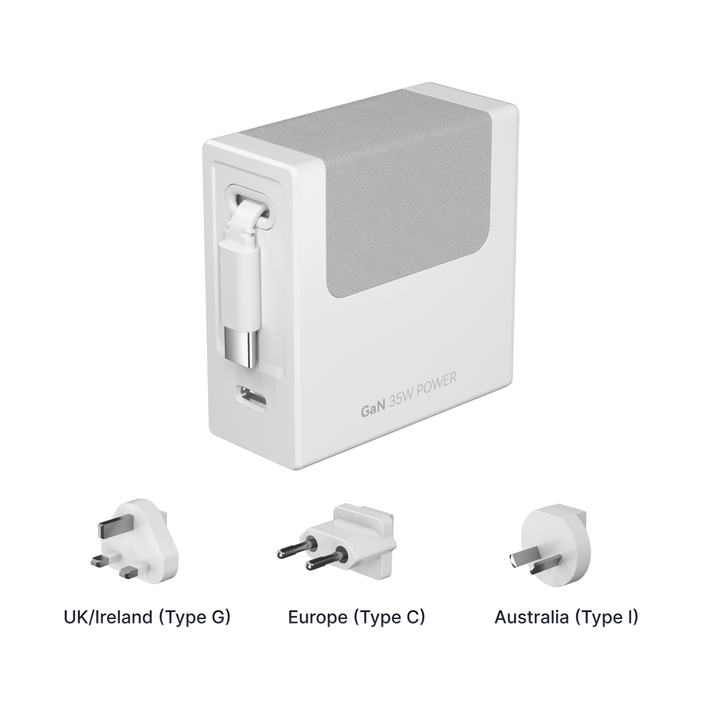 Giraffe Tools SGH-C35AM Retractable Charger 35W White USB-C New