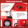 Close-up of the Retro Hot Air Popcorn Maker's aluminum inner pot and ventilation holes for efficient popping.