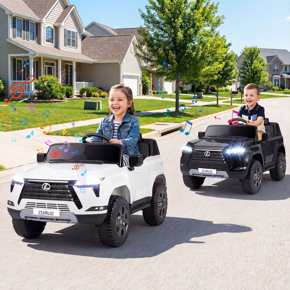 Ride on Car 24V 4WD Licensed LEXUS GX550 Electric Vehicle with Remote for Boys Girls Aged 3+-White - Gallery View 1 of 11