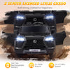 Licensed LEXUS GX550 ride-on car in black with LED headlights, remote control, and 24V battery for kids aged 3+.