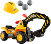 Ride on Push Car Bulldozer Digger Toy with Safety Helmet and Working Shovel