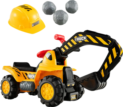 Costway Kids Ride-On Bulldozer Digger Push Car w/ Safety Helmet Working Shovel 98614370 New