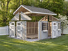 EZ-FIT Riverside Shed Kit 8' x 12' Wood Storage with Pre-Installed Windows and Doors New
