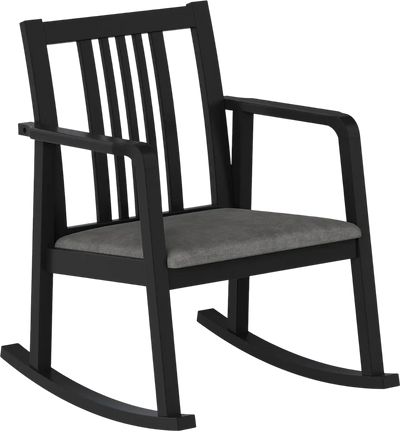 Costway Solid Wood Patio Rocking Chair Slatted Back Curved Armrests 89723564 New