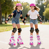 Roller Skates for Teens 4 Sizes Adjustable with Light-up Wheels for Boys Girls Ages 13+-Rose Red - Gallery View 1 of 10