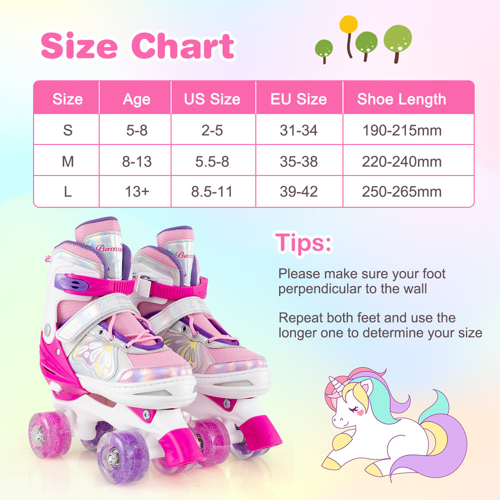 Adjustable roller skates in rose red with light-up wheels, perfect for teens aged 13+, featuring a breathable mesh.