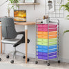 10 Drawer Rolling Storage Cart Organizer with 4 Universal Casters-Color - Gallery View 1 of 12