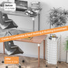 10-drawer rolling storage cart organizer with chrome frame and casters, ideal for office or home organization.