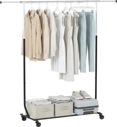 Costway Rolling Clothes Rack Extendable Garment Stand 72422761 New
