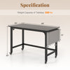 Rolling Computer Desk with Headphone Hooks and Lockable Wheels for Home Office - Gallery View 5 of 9