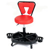 Rolling Garage Mechanic Stool with Tool Tray Storage and Padded Seat 330 LBS-Black & Red - Gallery View 1 of 1