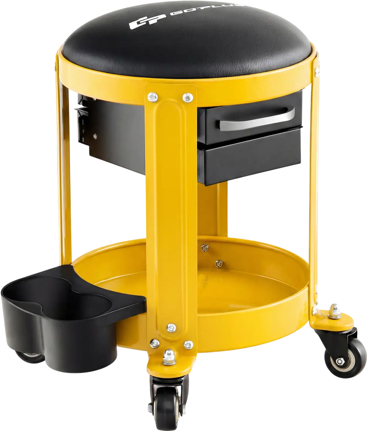 Costway Rolling Mechanic Stool Removable Padded Seat Drawers 76451392 New
