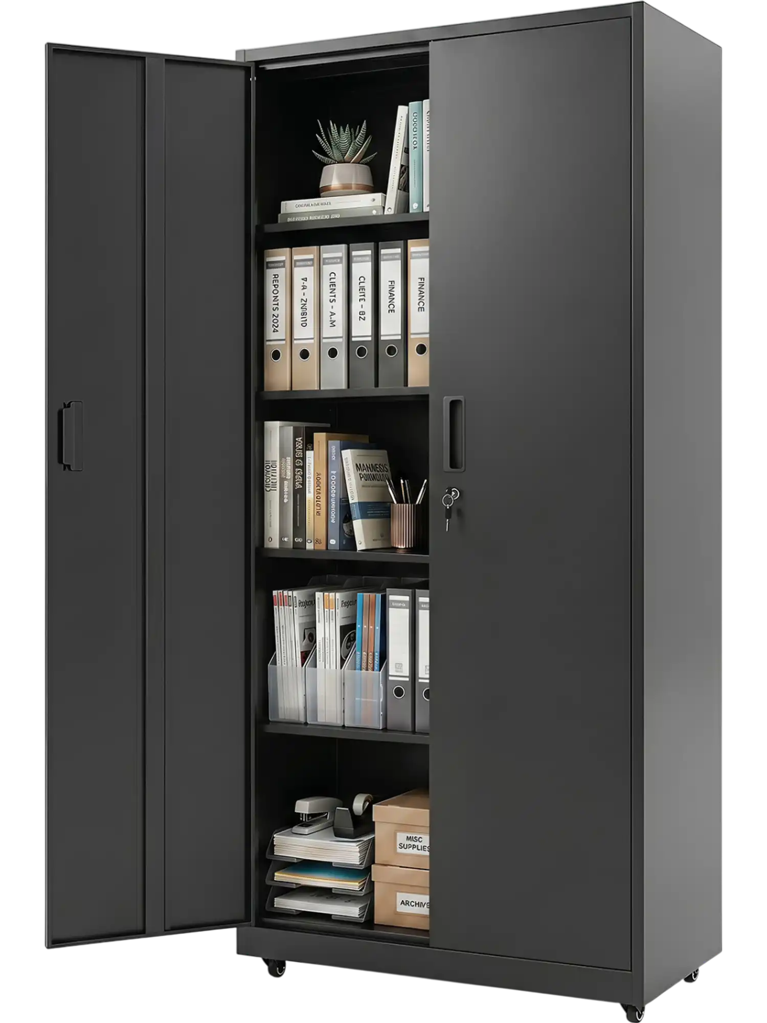 Costway Rolling Metal Lockable File Cabinet 73