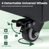 Detachable universal wheels with 360° rotation and locking feature ensure easy mobility and secure placement for the cabinet.