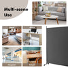 Dark gray 6 feet rolling room divider with smooth wheels, ideal for home, office, hospital, and school settings.