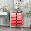 10-Drawer Rolling Storage Cart-Gradient Pink - Gallery View 1 of 10